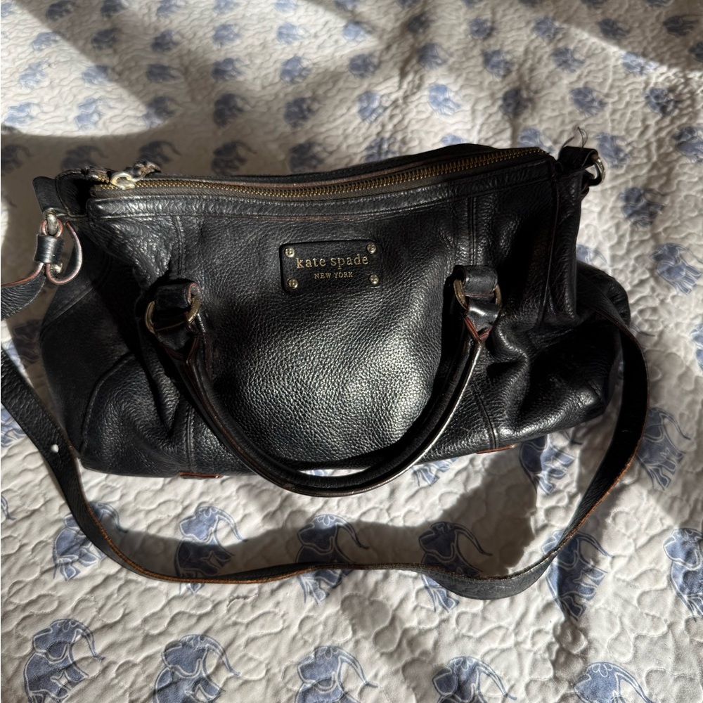 Kate Spade Black Satchel with Structured Design